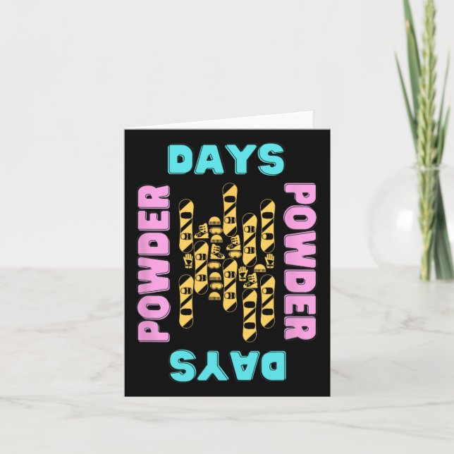 Pulver Days Snowboarding Park Skiing Hiss utomhus Kort (Framsida)