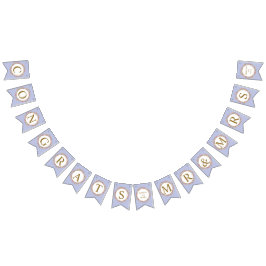 Pulver Lavendel Guld Blommig Modern Elegant Bröllo Vimplar