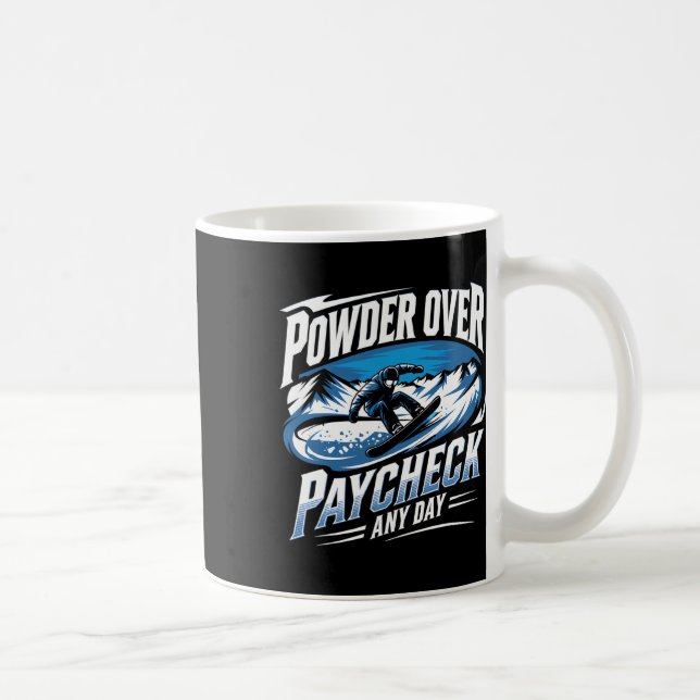 Pulver över betalkontroll varje dag, snurrande vin kaffemugg (Höger)