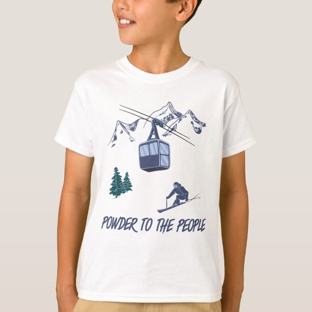 Pulver till People Ski Resort T Shirt (Framsida)