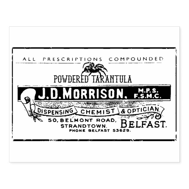 Pulverad Tarantula-etikett Stämpel (Tryck)