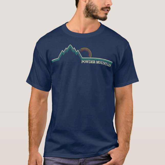 Pulverberget Utah Ski Vacation Retro T Shirt (Framsida)