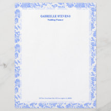 Pulverblå Blommigt för Vintage