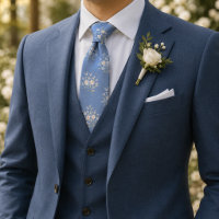 Pulverblå Ditsy-blommig
