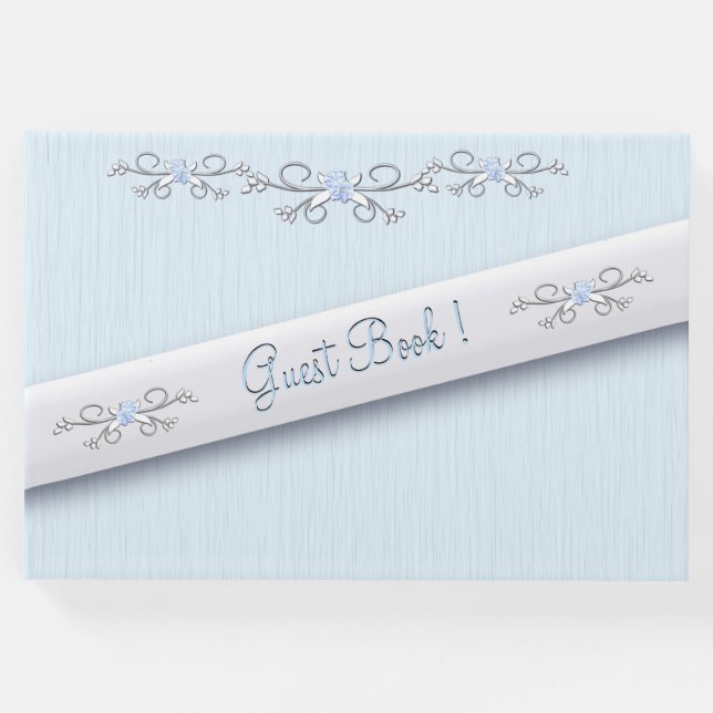 Pulverblå enkelhet Gästbok (Framsida)