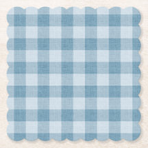 Pulverblå Gingham Buffalo-rutig Linne Textur