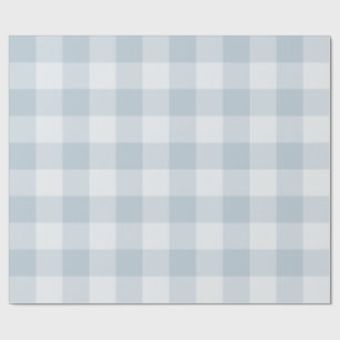 Pulverblå stor rutig gingham presentpapper
