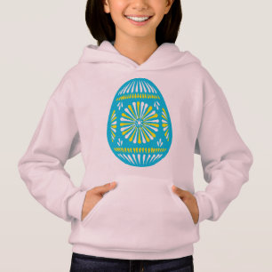 Pulverblådekorerat påskägg t-shirt