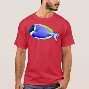 Pulverblåtad saltvattensfisk t shirt