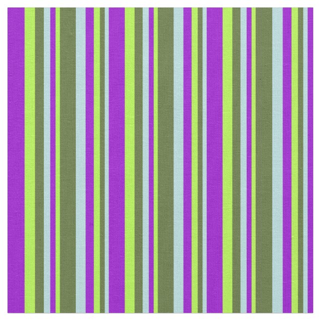 Pulverblått, Mörk Oliv grönt, Ljust grönt, violett Tyg (Närbild)