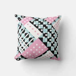 Pulverblått och rosa kudde