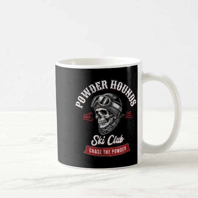 Pulverhundar friluft skidåkare vinter kaffemugg (Höger)