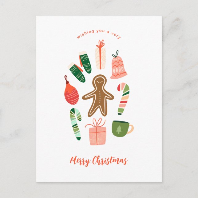 Pulverkort för prydnadsföremål i julklapp vykort (Framsida)