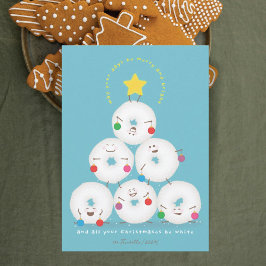 Pulversocker Donuts Träd-jul Julkort