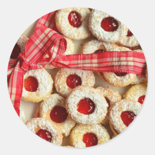 Pulversocker Jelly Cookies Sticker Runt Klistermärke