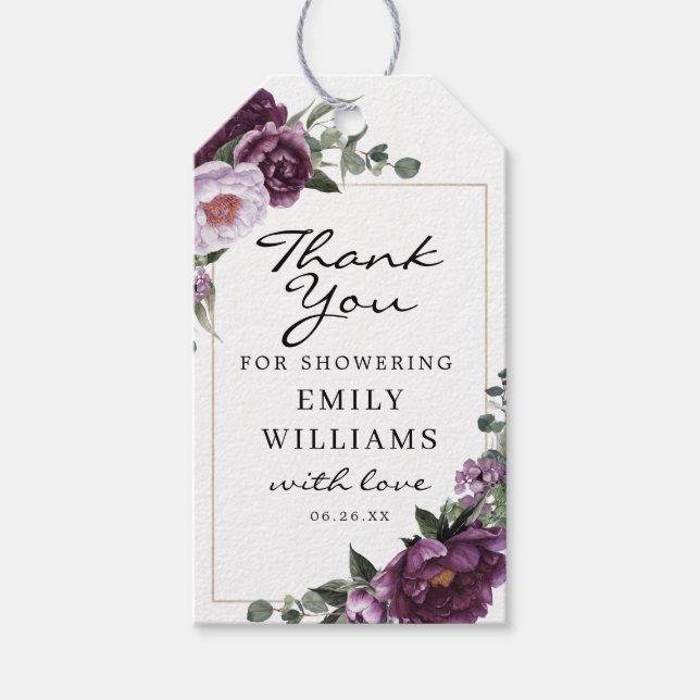 Pum Peonies-Möhippans favorittagg Presentetikett (Framsidan)