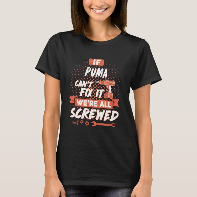 PUMA Namn, PUMA-familjen namn vapenskölden  T Shirt (Framsida)