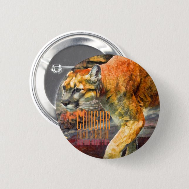 Puma [Rund metallmärke] Knapp (Framsida & baksida)