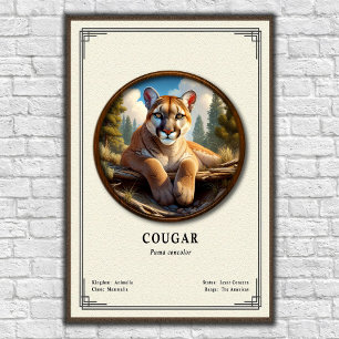 Pumad Zoologi Serie Poster