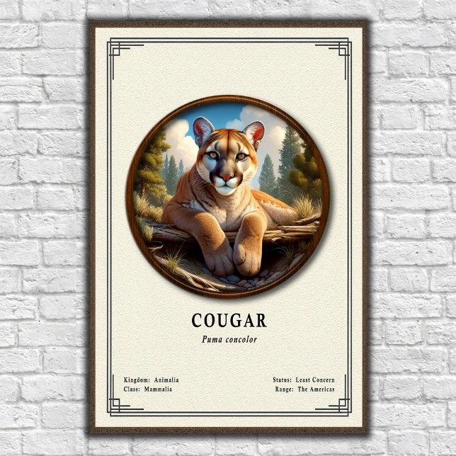 Pumad Zoologi Serie Poster (Skapare uppladdad)