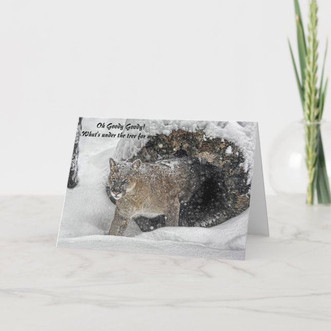 Pumahelgdagkort Helgkort (Framsida)