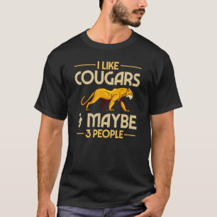 Pumapuma Djur Katt Huvud Söt Vildkatt T Shirt