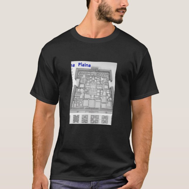 Pumapunku Blueprint Puma Punku Ancient Astronaut T Shirt (Framsida)