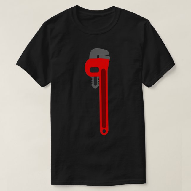 Pumber verktyg-gåva, Pipefitter Pipe Wrench-rörsys T Shirt (Design framsida)
