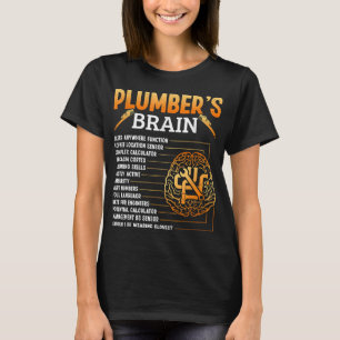 Pumbers Brain Plumving Pipe Fitter Crateur T Shirt