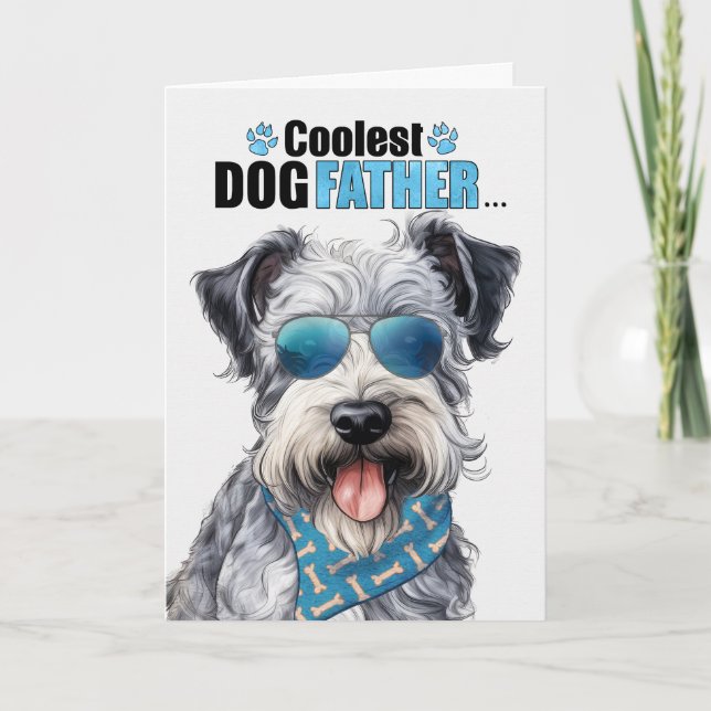 Pumi Hund Coolest Pappa Aldrig Fars dag Helgkort (Framsida)