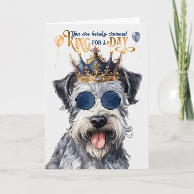 Pumi Hund Kung för en dag på födelsedagen Kort (Framsida)
