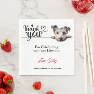 Pumi Hund Papper Napkins Pappersservett