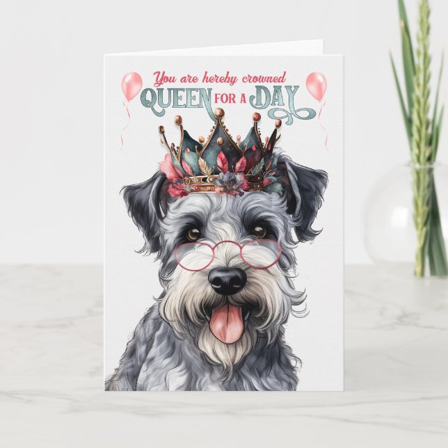 Pumi Hund Queen for Day Funny Birthday Kort (Framsida)