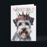 Pumi Hund Queen for Day Funny Birthday Kort<br><div class="desc">Denna söta och lycklig Pumi-valp är redo att sprida kärlek på detta födelsedagskort som är roligt och passande för en drottning.</div>