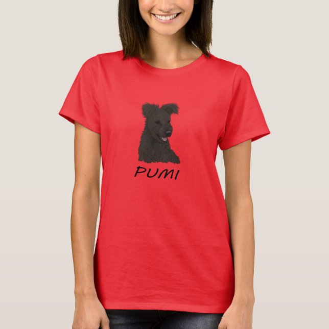 Pumi-hund T Shirt (Framsida)