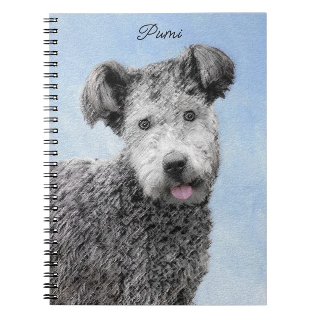 Pumi-målning - Cute Original Hund Art Anteckningsbok (Framsidan)