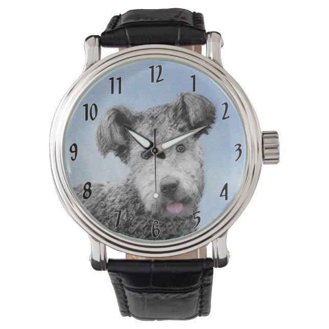 Pumi-målning - Cute Original Hund Art Armbandsur (Framsida)