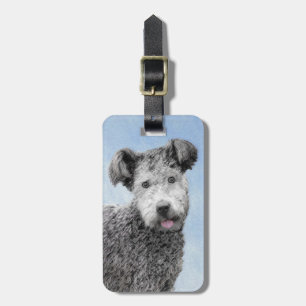 Pumi-målning - Cute Original Hund Art Bagagebricka