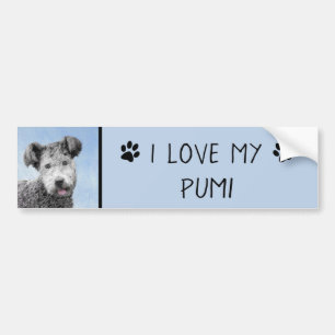 Pumi-målning - Cute Original Hund Art Bildekal