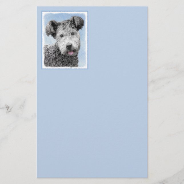 Pumi-målning - Cute Original Hund Art Brevpapper (Framsida)