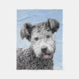 Pumi-målning - Cute Original Hund Art Fleecefilt