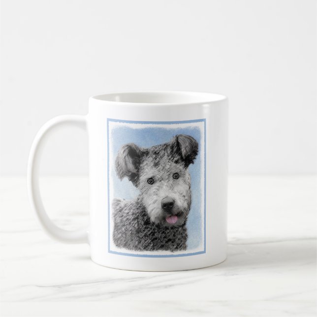 Pumi-målning - Cute Original Hund Art Kaffemugg (Vänster)