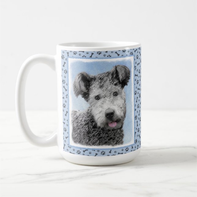 Pumi-målning - Cute Original Hund Art Kaffemugg (Vänster)