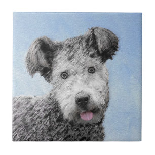 Pumi-målning - Cute Original Hund Art Kakelplatta