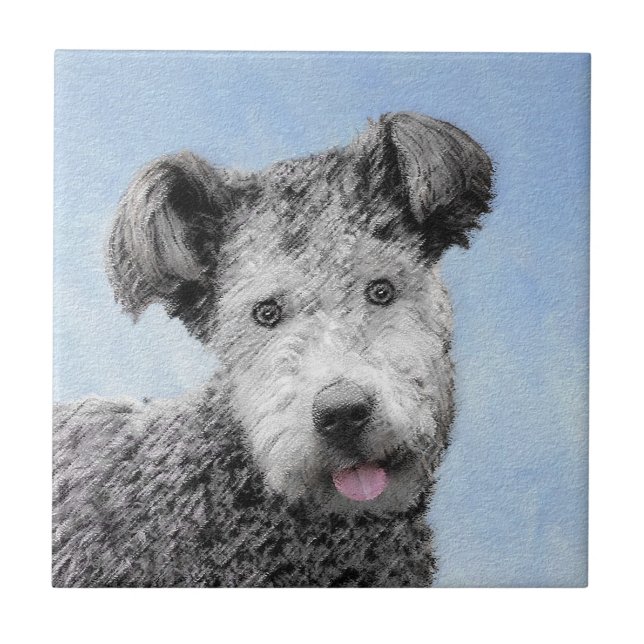Pumi-målning - Cute Original Hund Art Kakelplatta (Framsidan)