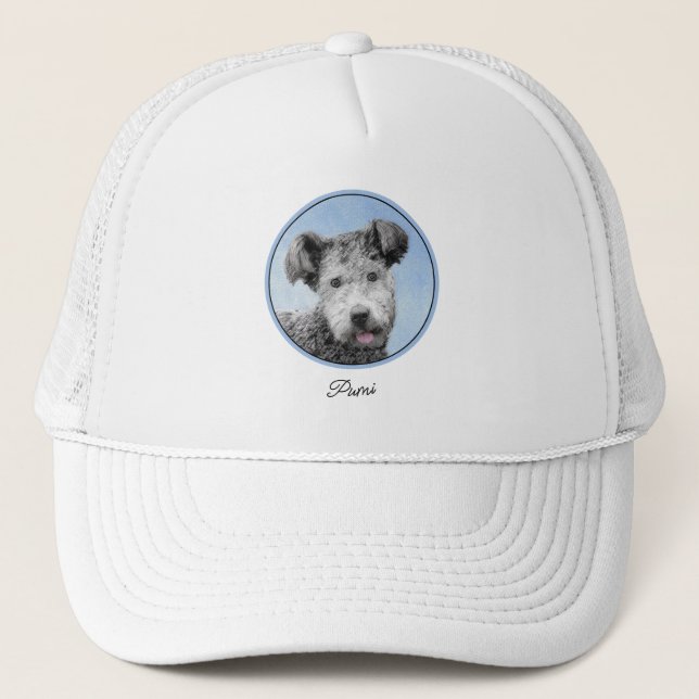 Pumi-målning - Cute Original Hund Art Keps (Framsida)