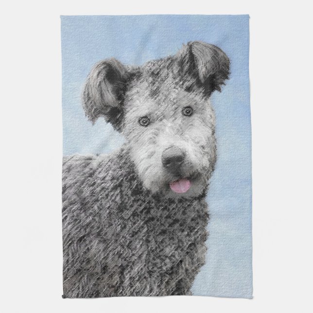 Pumi-målning - Cute Original Hund Art Kökshandduk (Vertikal)