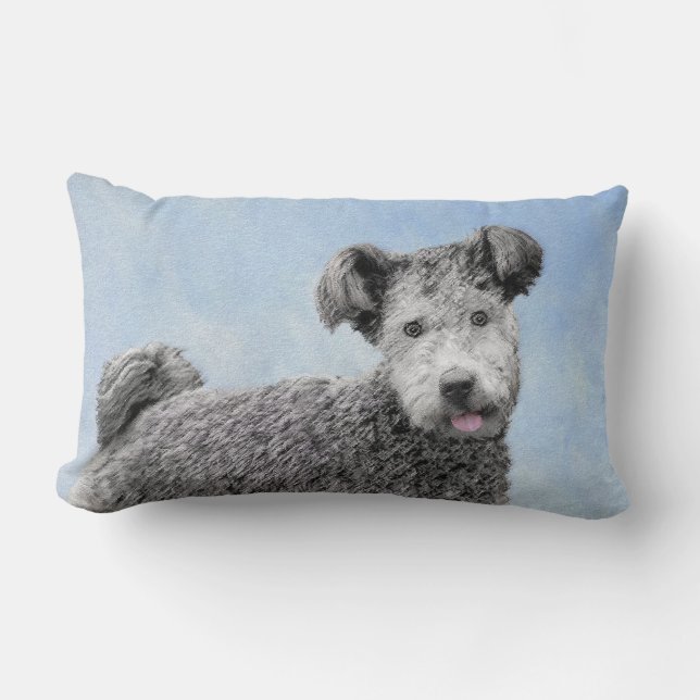 Pumi-målning - Cute Original Hund Art Lumbarkudde (Framsida)