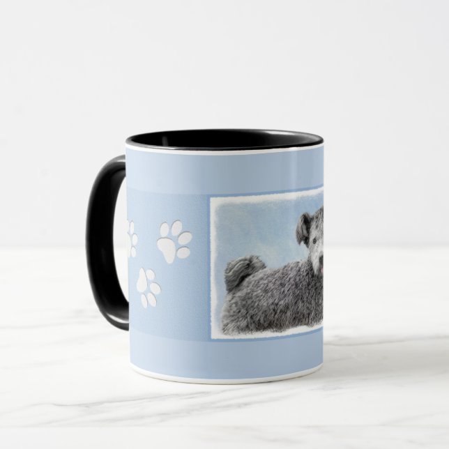 Pumi-målning - Cute Original Hund Art Mugg (Framsida vänster)