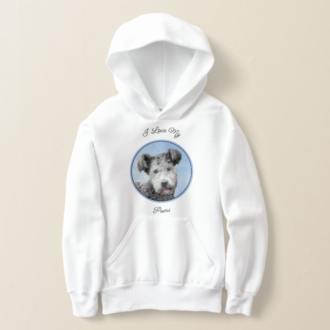 Pumi-målning - Cute Original Hund Art T Shirt (Laydown)